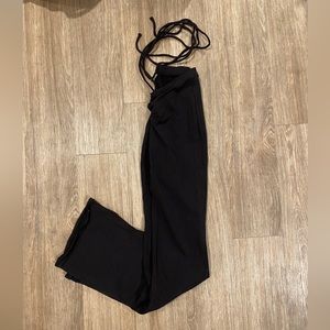 ALO yoga flared cinched leggings, ties around waist